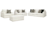 Karinne Linen Sofa, Loveseat, Oversized Chair and Ottoman