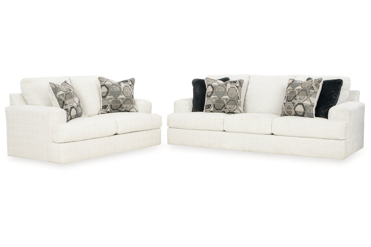 Karinne Linen Sofa and Loveseat