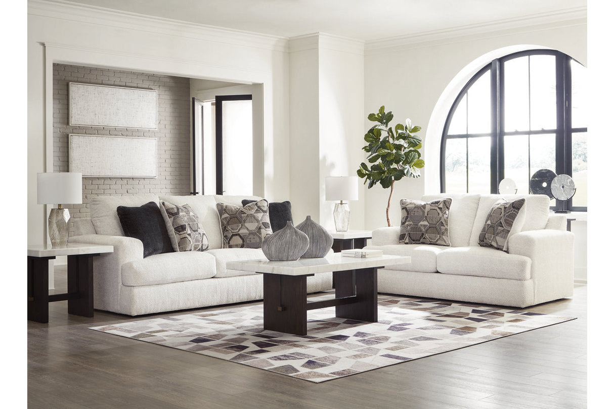 Karinne Linen Sofa and Loveseat