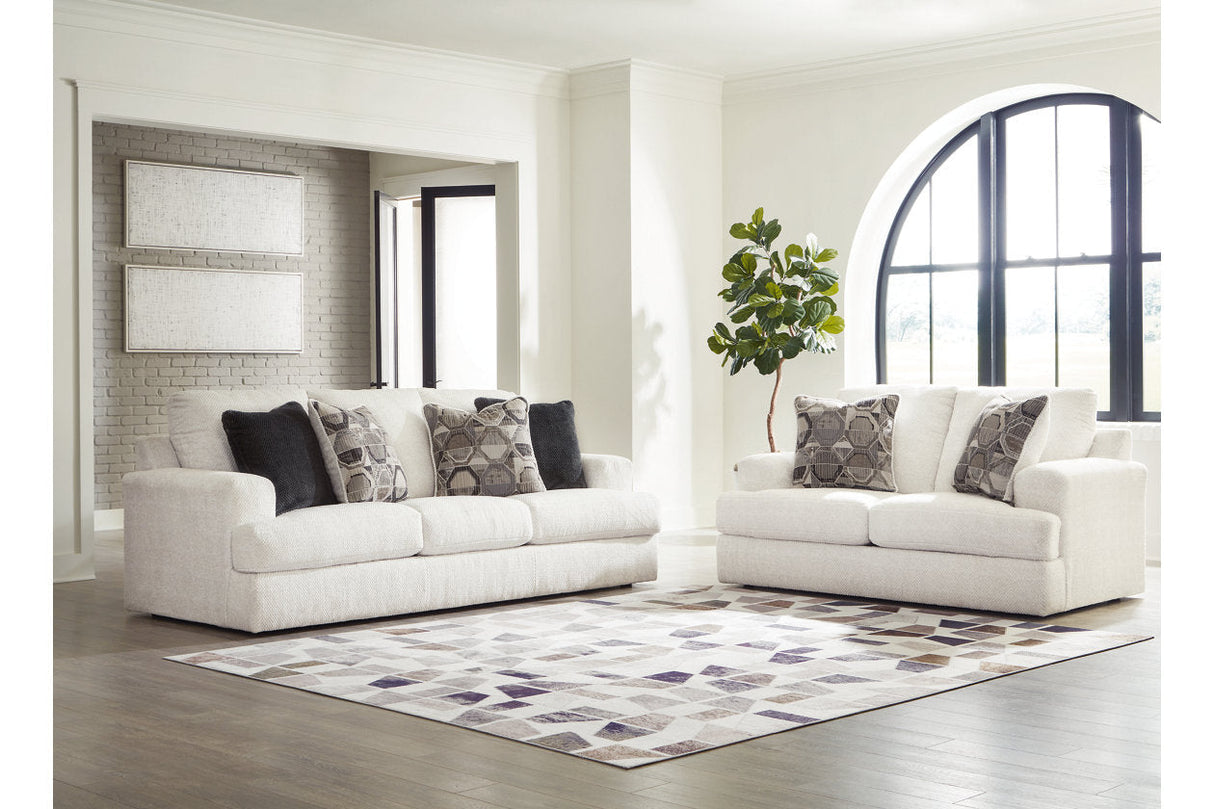 Karinne Linen Sofa, Loveseat, Oversized Chair and Ottoman