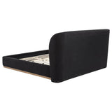 Blaire Black Upholstered California King Wingback Platform Bed by Coaster at Eve Furniture