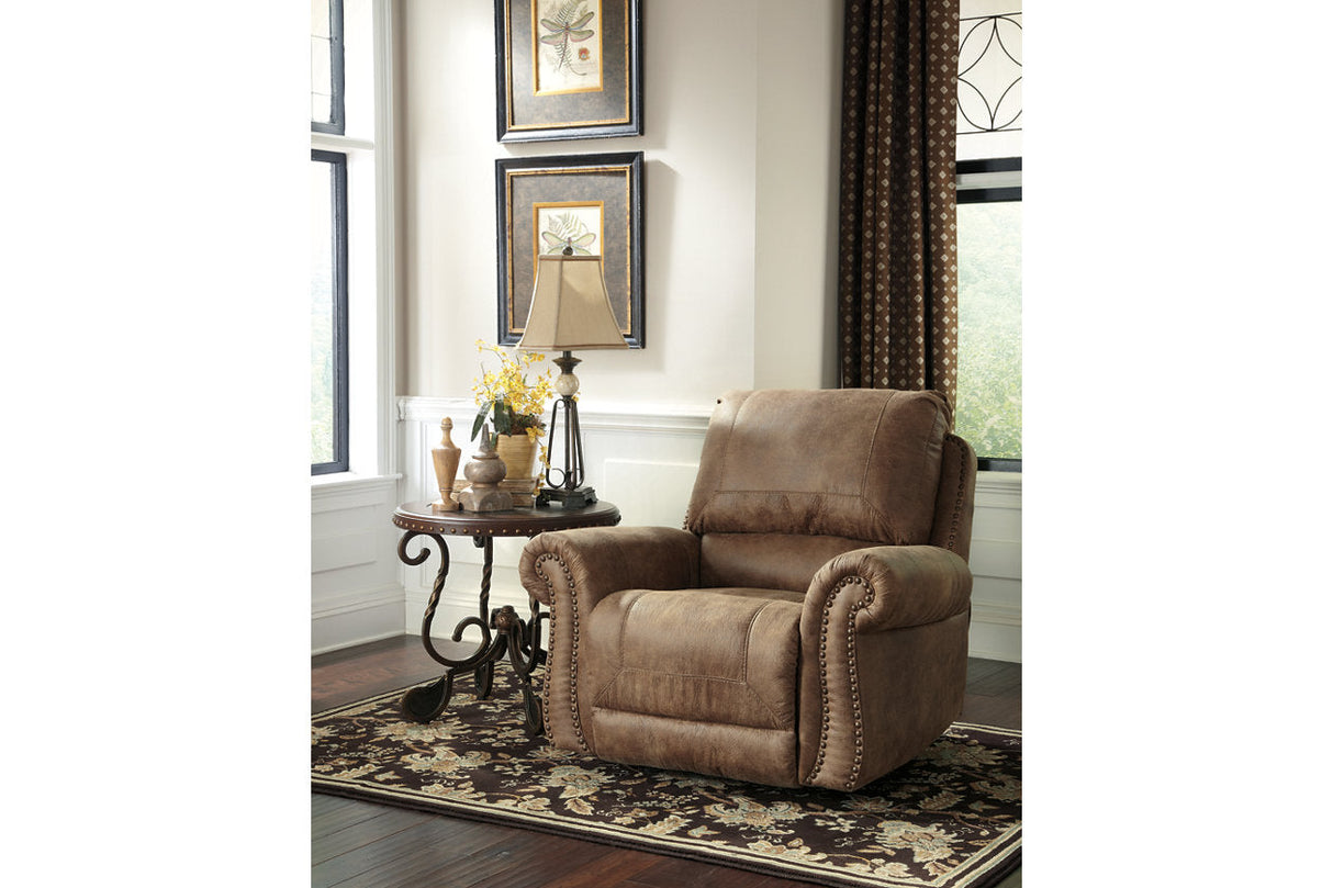 Larkinhurst Earth Sofa and Loveseat with Recliner