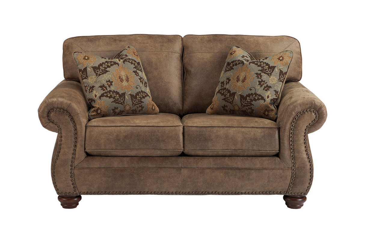 Larkinhurst Earth Sofa and Loveseat with Recliner