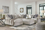 Dellara Chalk 4-Piece LAF Chaise Sectional