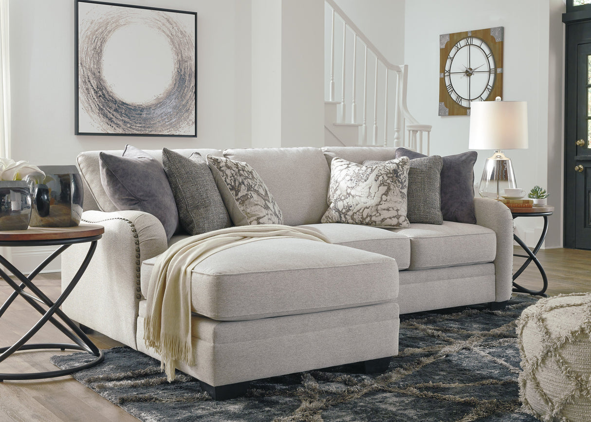 Dellara Chalk 2-Piece LAF Chaise Sectional