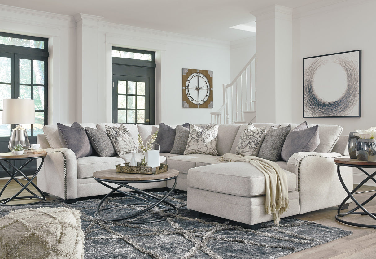 Dellara Chalk 4-Piece RAF Chaise Sectional