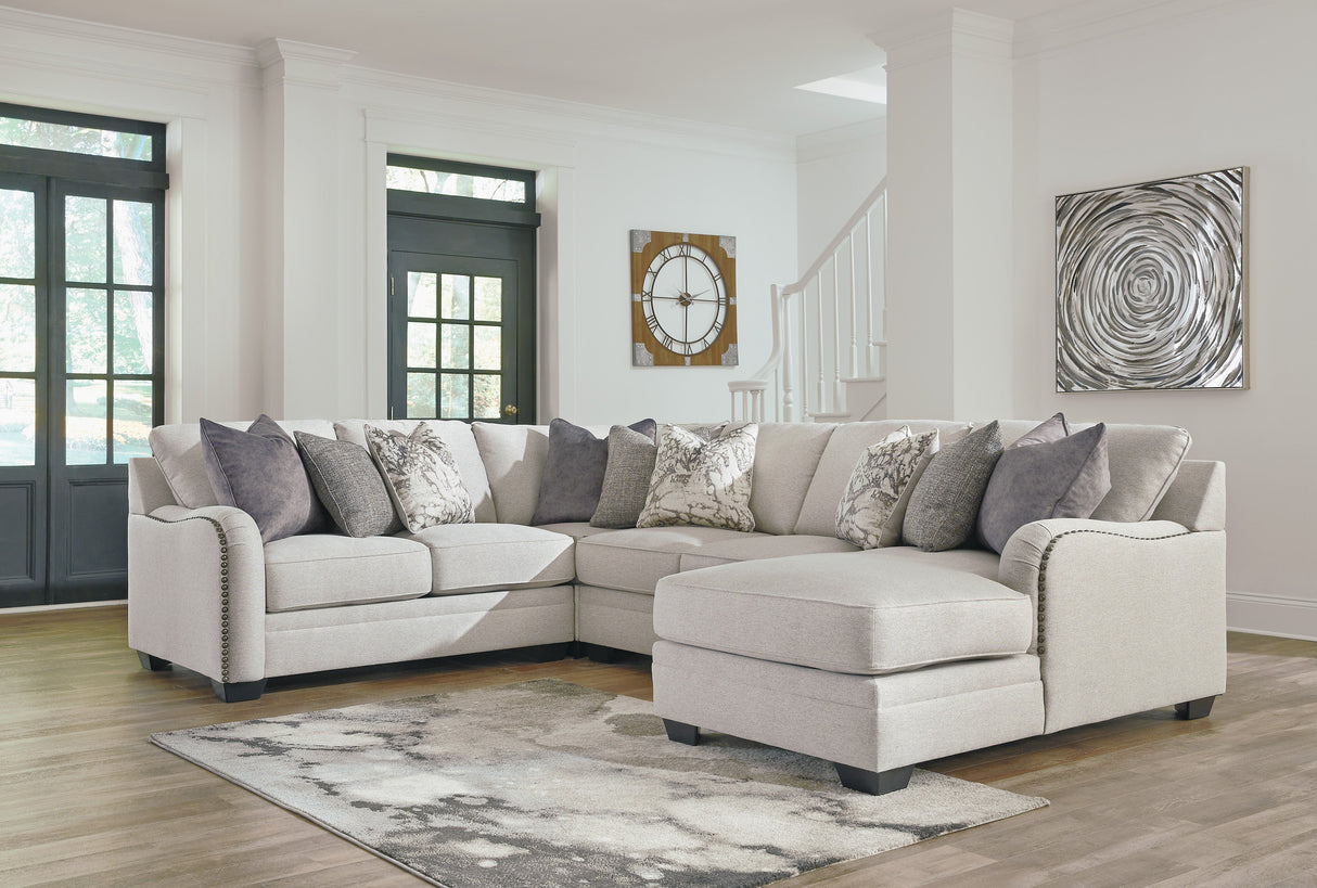 Dellara Chalk 4-Piece RAF Chaise Sectional