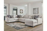 Dellara Chalk 5-Piece RAF Chaise Sectional