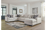 Dellara Chalk 5-Piece RAF Chaise Sectional