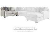 Dellara Chalk 3-Piece Sectional with Chaise