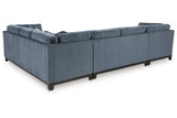 Maxon Place Navy 3-Piece Sectional with Chaise