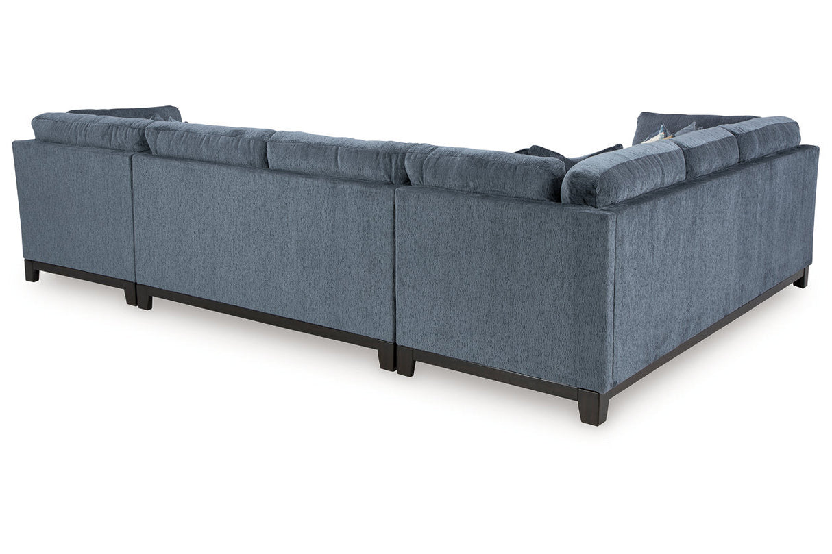 Maxon Place Navy 3-Piece Sectional with Chaise