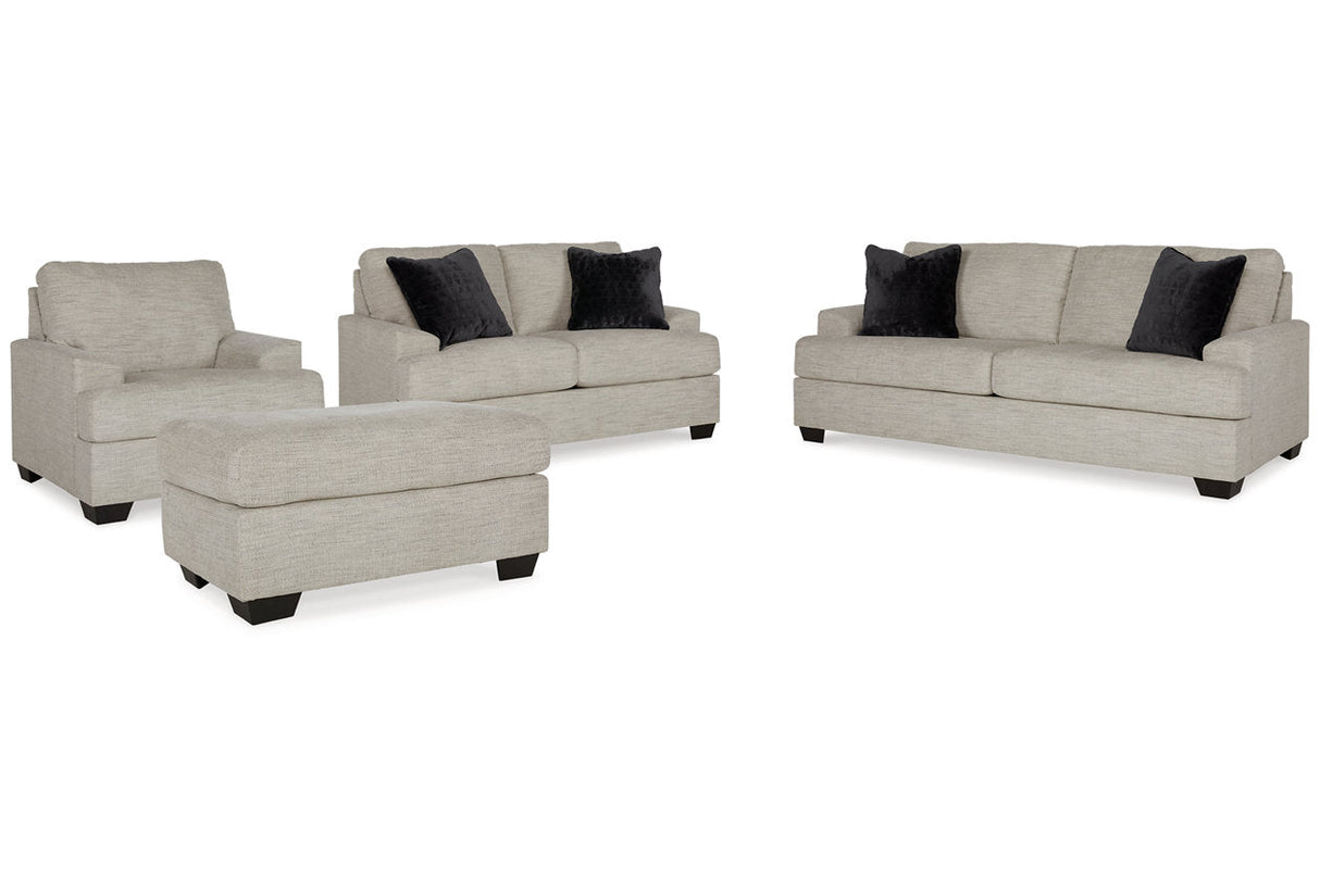 Vayda Pebble Sofa, Loveseat, Chair and Ottoman