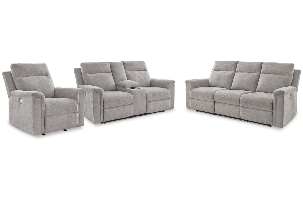 Barnsana Ash Power Reclining Sofa, Loveseat and Recliner