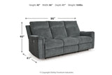 Barnsana Gravel Power Reclining Sofa, Loveseat and Recliner