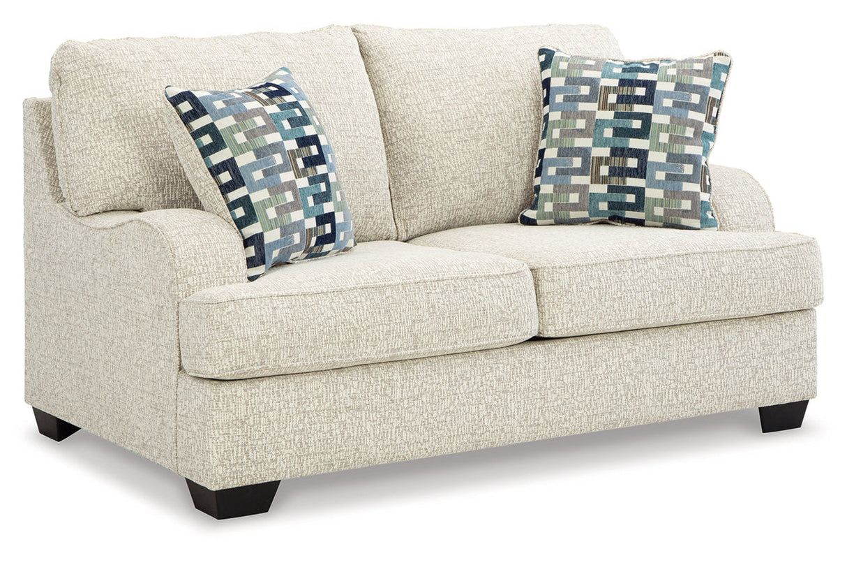 Valerano Parchment Sofa and Loveseat