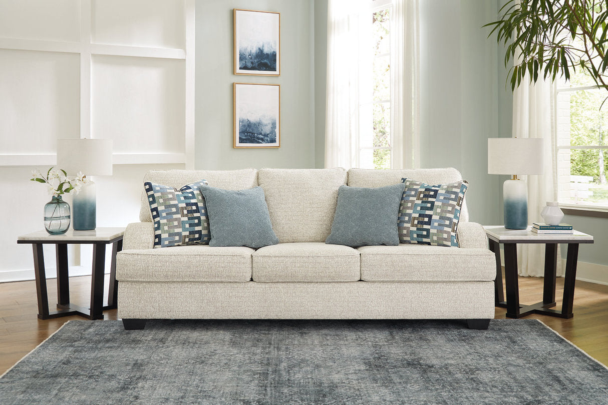 Valerano Parchment Sofa and Loveseat