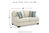 Valerano Parchment Sofa and Loveseat