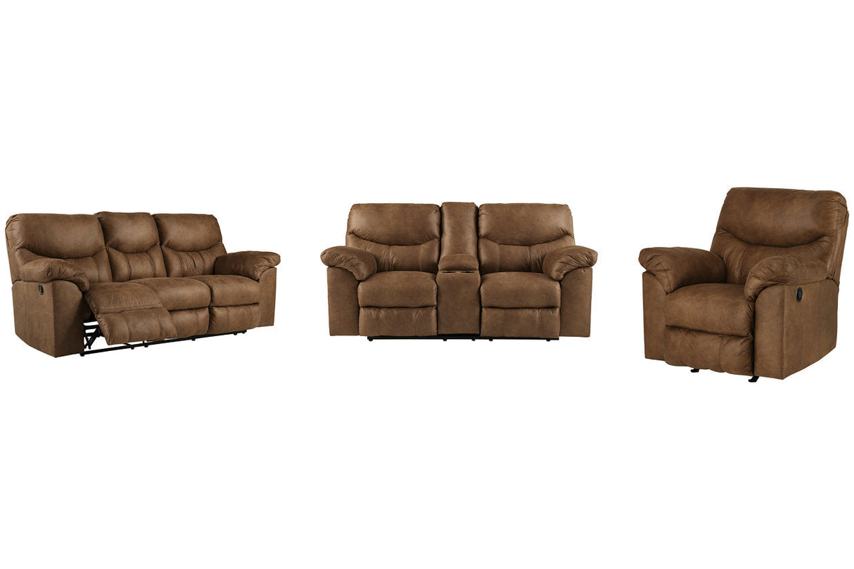 Boxberg Bark Reclining Sofa, Loveseat and Recliner