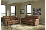 Boxberg Bark Reclining Loveseat with Console