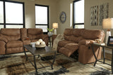 Boxberg Bark Reclining Loveseat with Console