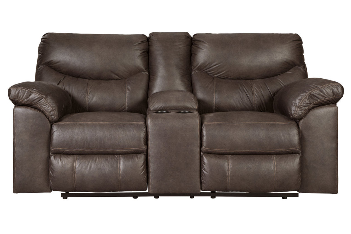 Boxberg Teak Reclining Loveseat with Console