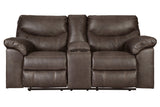 Boxberg Teak Reclining Loveseat with Console