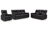 Axtellton Carbon Power Reclining Sofa, Loveseat and Recliner