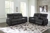 Axtellton Carbon Power Reclining Living Room Set