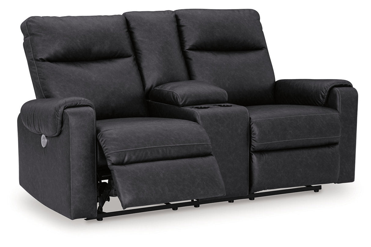 Axtellton Carbon Power Reclining Sofa, Loveseat and Recliner