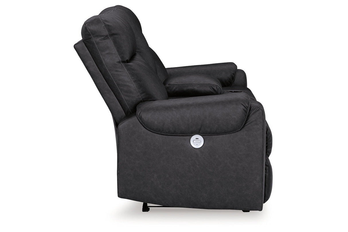 Axtellton Carbon Power Reclining Sofa, Loveseat and Recliner