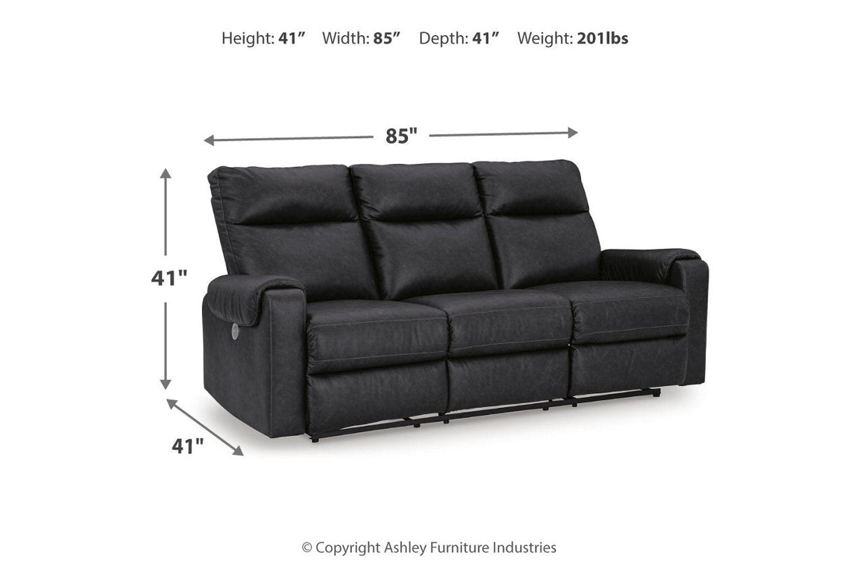 Axtellton Carbon Power Reclining Sofa, Loveseat and Recliner