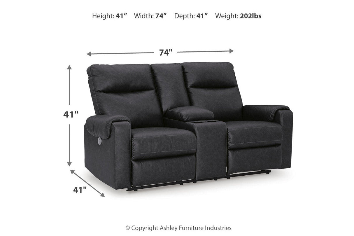 Axtellton Carbon Power Reclining Sofa, Loveseat and Recliner