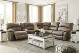 Segburg Driftwood 4-Piece Power Reclining Sectional