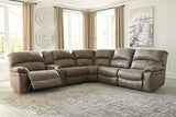 Segburg Driftwood 4-Piece Power Reclining Sectional