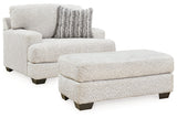 Brebryan Flannel Oversized Chair and Ottoman