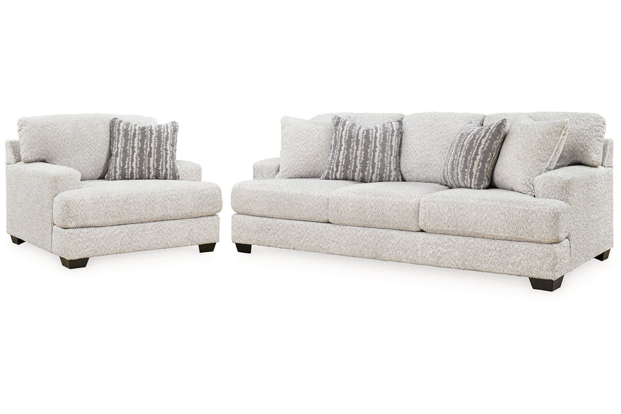 Brebryan Flannel Sofa and Oversized Chair