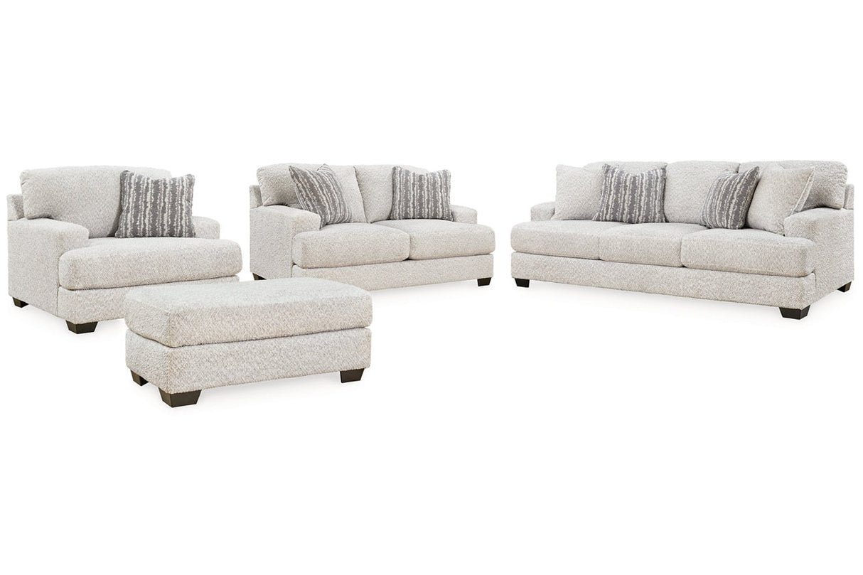 Brebryan Flannel Sofa, Loveseat, Oversized Chair and Ottoman