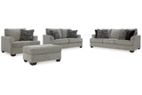 Deakin Ash Sofa, Loveseat, Oversized Chair and Ottoman