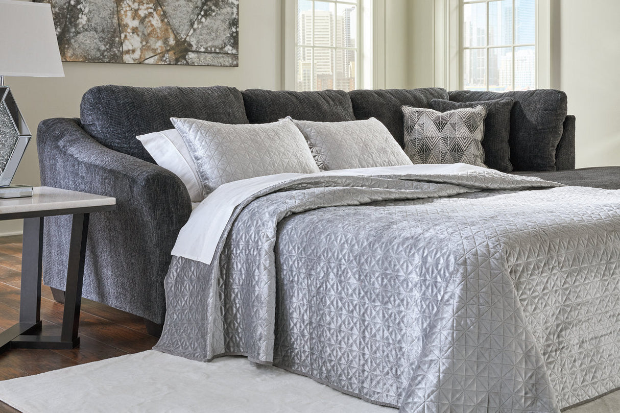 Biddeford Shadow 2-Piece RAF Chaise Sleeper Sectional