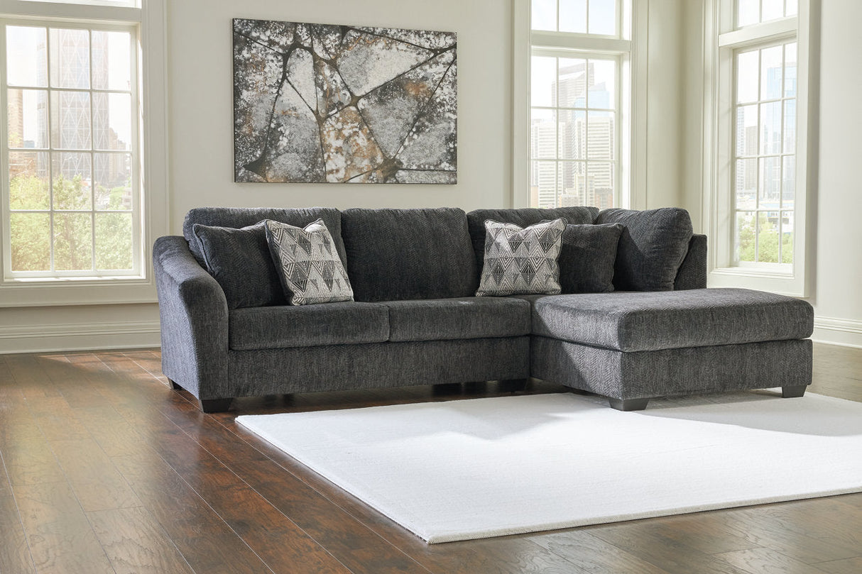 Biddeford Shadow 2-Piece RAF Chaise Sleeper Sectional