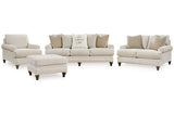 Valerani Sandstone Sofa, Loveseat, Chair and Ottoman