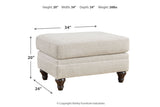 Valerani Sandstone Sofa, Loveseat, Chair and Ottoman