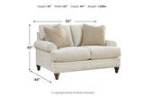 Valerani Sandstone Sofa, Loveseat, Chair and Ottoman