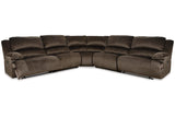 Clonmel Chocolate 5-Piece Reclining Sectional