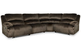 Clonmel Chocolate 4-Piece Reclining Sectional