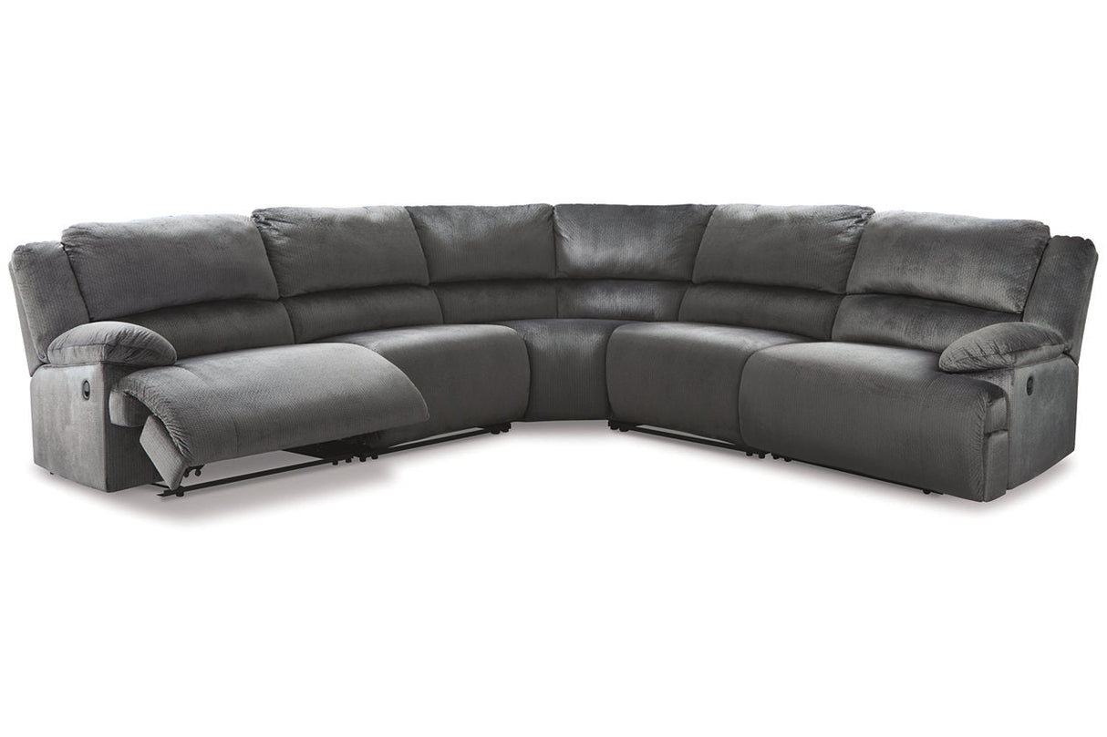 Clonmel Charcoal 5-Piece Reclining Sectional