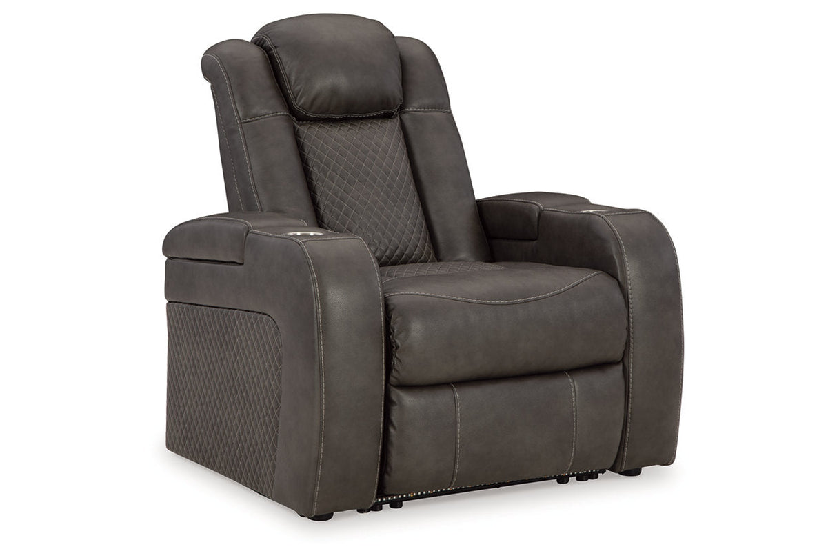 Fyne-Dyme Shadow Power Reclining Sofa, Loveseat and Recliner