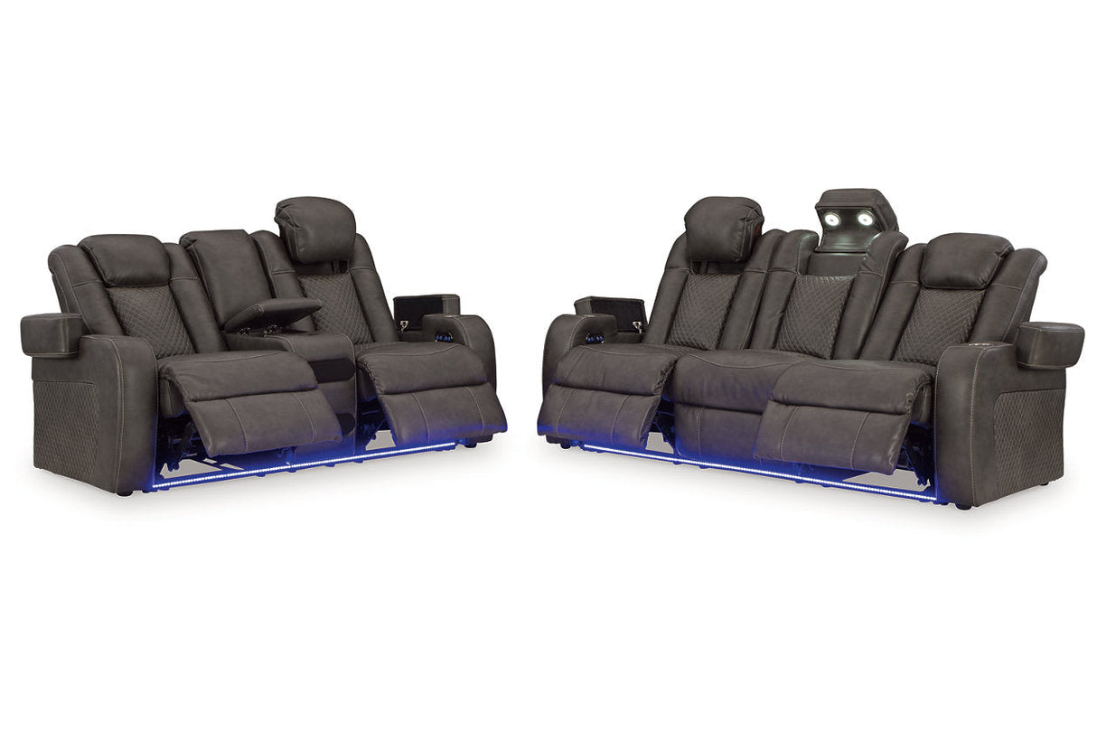 Fyne-Dyme Shadow Power Reclining Living Room Set