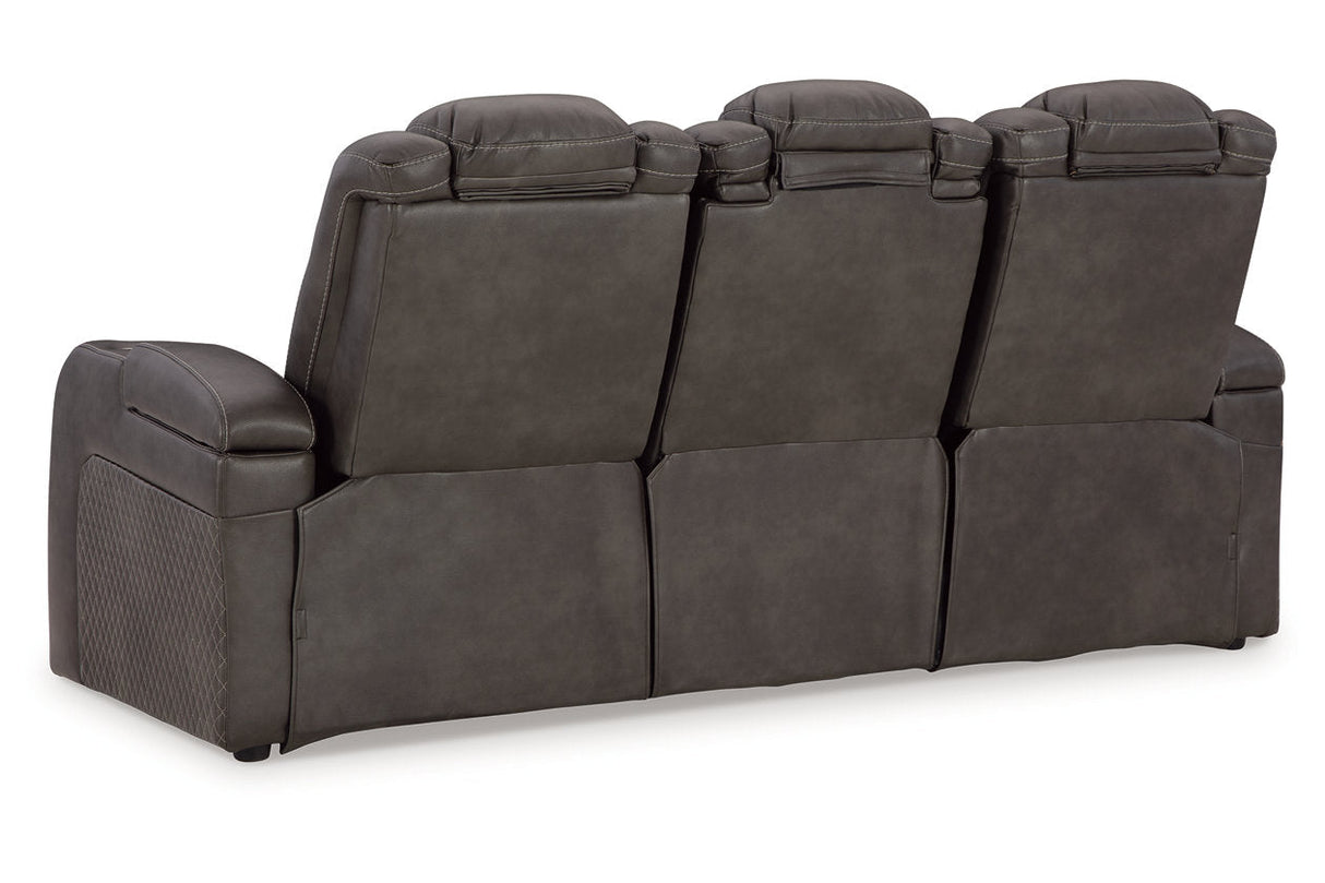 Fyne-Dyme Shadow Power Reclining Sofa, Loveseat and Recliner